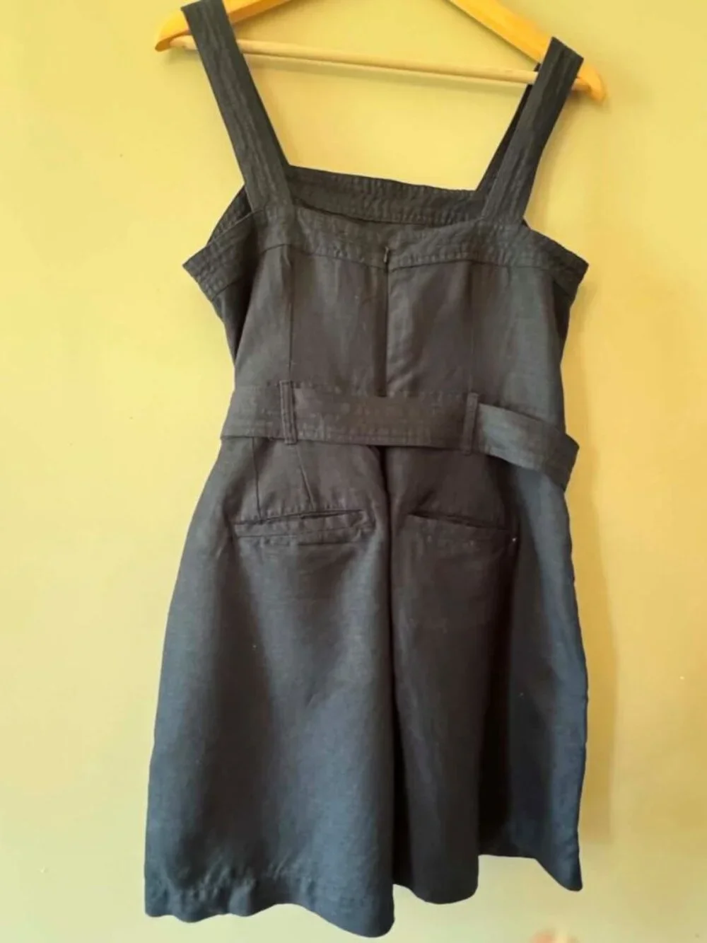 LOFT Black Linen Romper/Shortall | Size 4